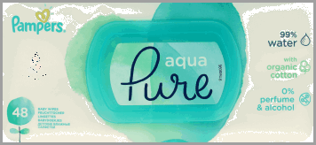 Chusteczki Pampers Aqua Pure - czysta skóra dziecka!