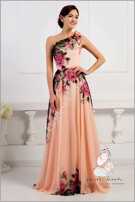 Efektowna Długa Sukienka W Kwiaty Na Wesele!