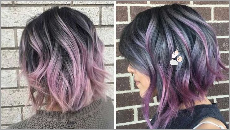 Fioletowe Ombre Na Krótkich Włosach - Trendy Look!