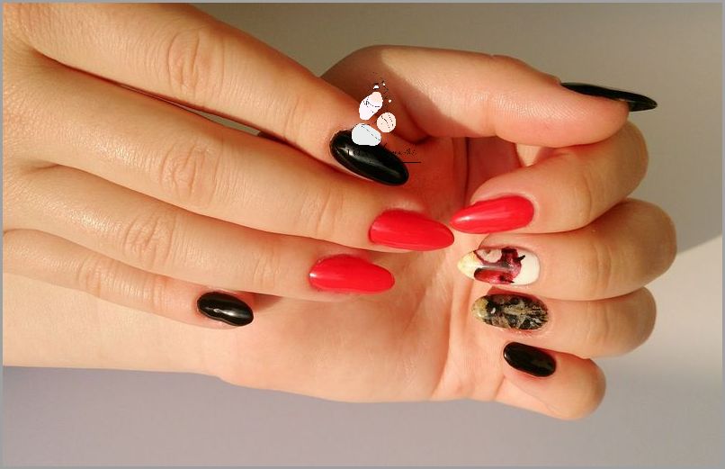 Królewska Manicure Z Czerwonym Akcentem!