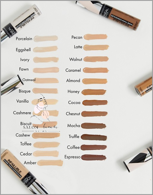 Zobacz swatche korektora Loreal Infallible!