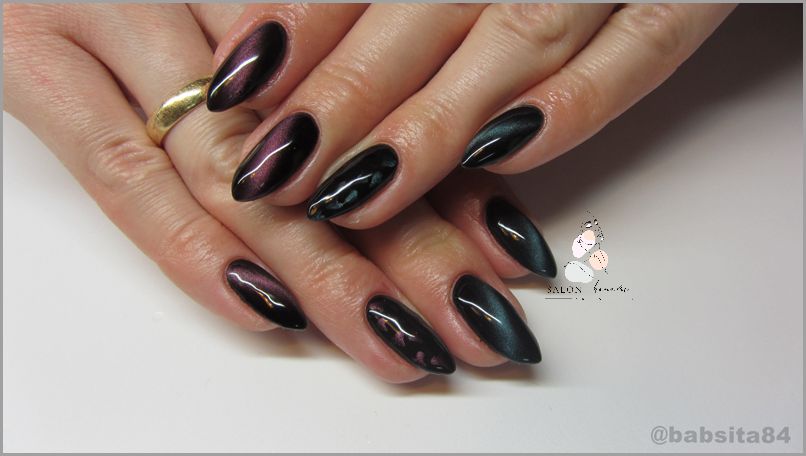 Efektowne Paznokcie Kociego Oka - Czarne!