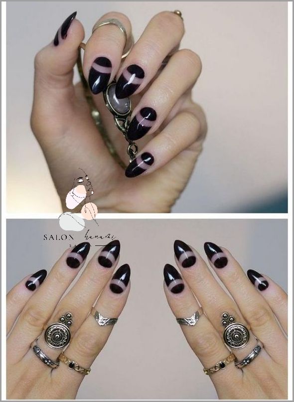 Oto Jak Wyglądają Paznokcie z Czarna Koncowka!