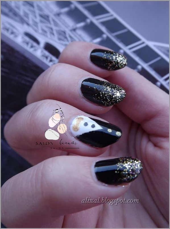 Oto Jak Wyglądają Paznokcie z Czarna Koncowka!