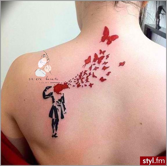 Wygląd Tatuazu Dmuchawca Z Motylami! Wow! Wygląd Tatuazu Dmuchawca Z Motylami! Wow!