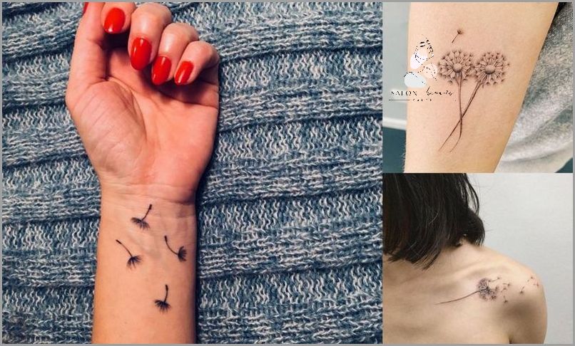 Wygląd Tatuazu Dmuchawca Z Motylami! Wow! Wygląd Tatuazu Dmuchawca Z Motylami! Wow!