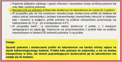 Zdumiewający wynik badania kału do książeczki sanepidowskiej!