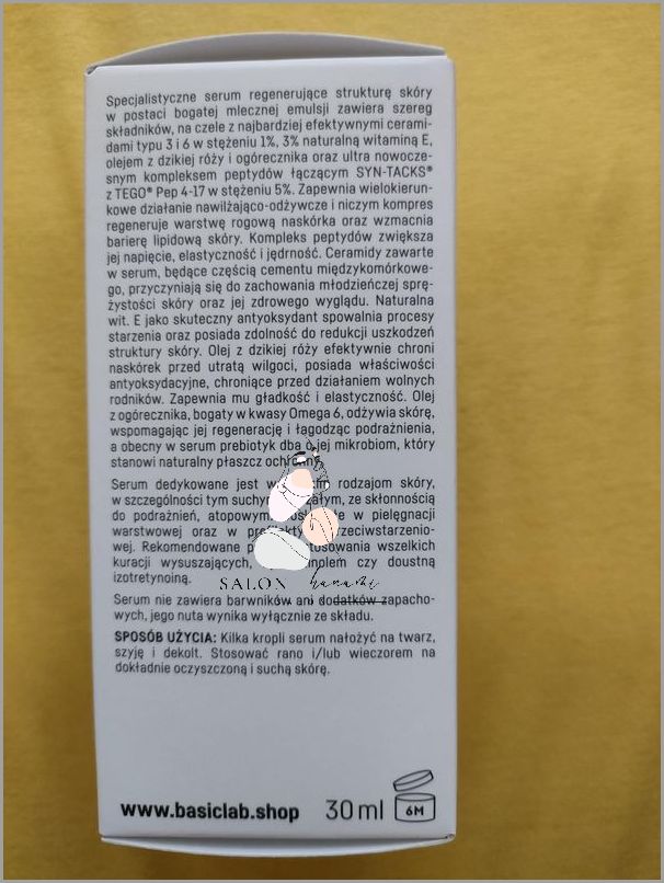 Efekt Wzmacniania Skóry dzięki Basiclab Serum Z Ceramidami!