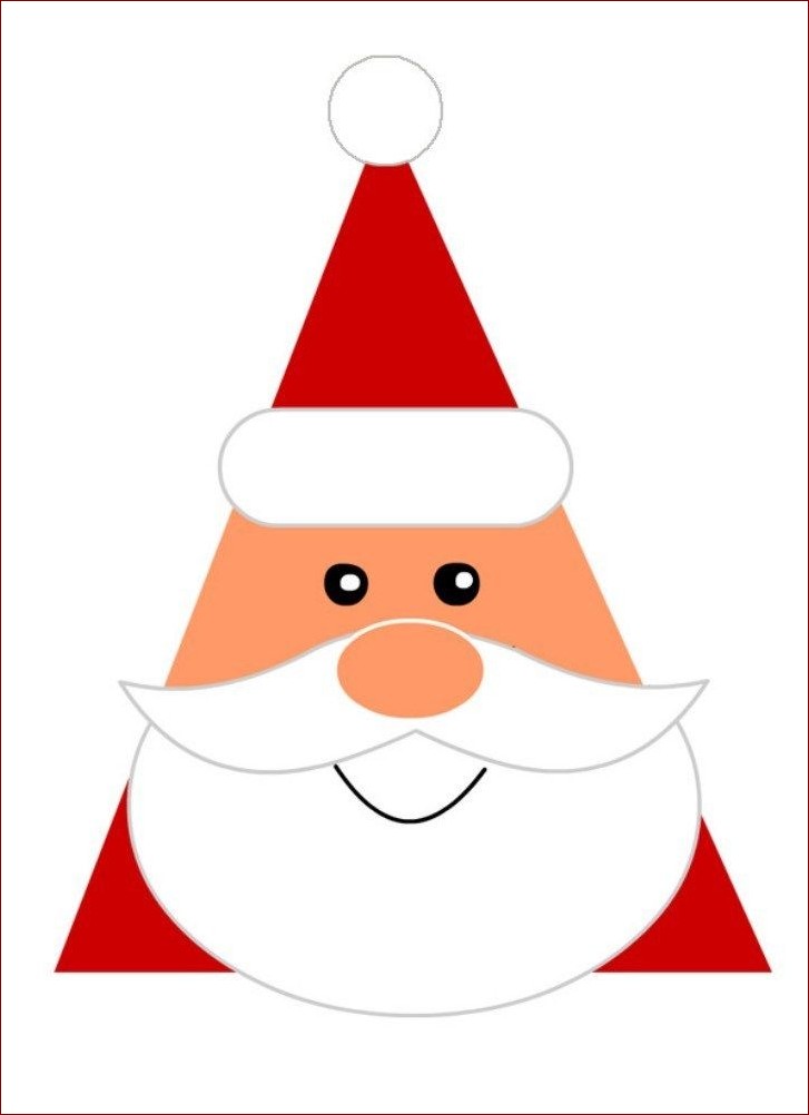 Mikołaj szablon do wycięcia - Kreatywna dekoracja na Boże Narodzenie