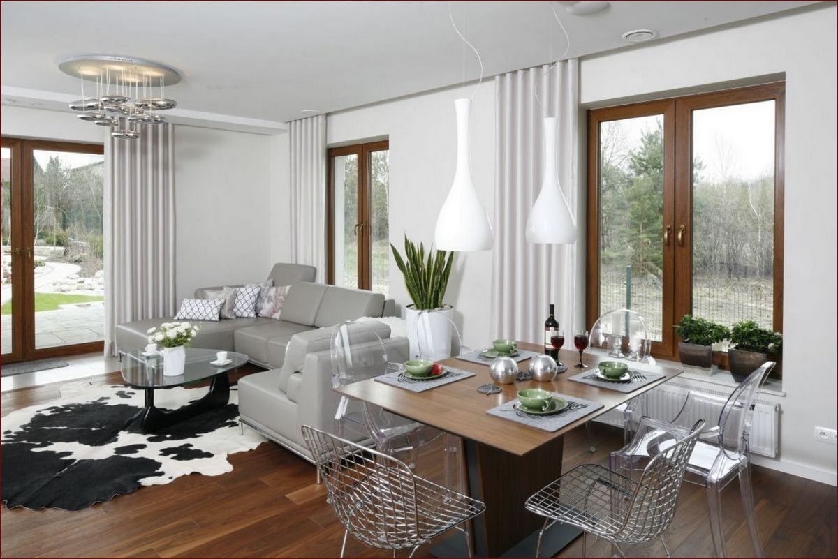 Nowoczesny salon z jadalnią aranżacje: Odkryj magię otwartej przestrzeni () Nowoczesny salon z jadalnią aranżacje: Odkryj magię otwartej przestrzeni