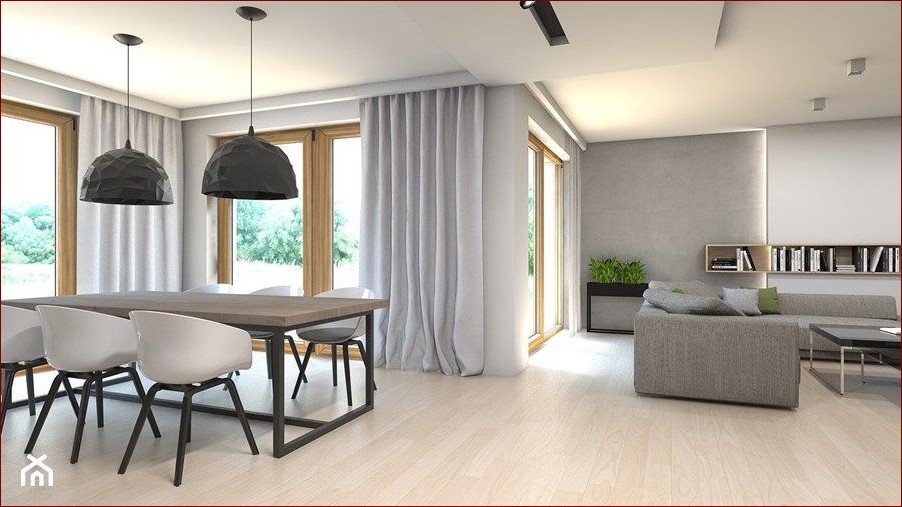 Nowoczesny salon z jadalnią aranżacje: Odkryj magię otwartej przestrzeni () Nowoczesny salon z jadalnią aranżacje: Odkryj magię otwartej przestrzeni